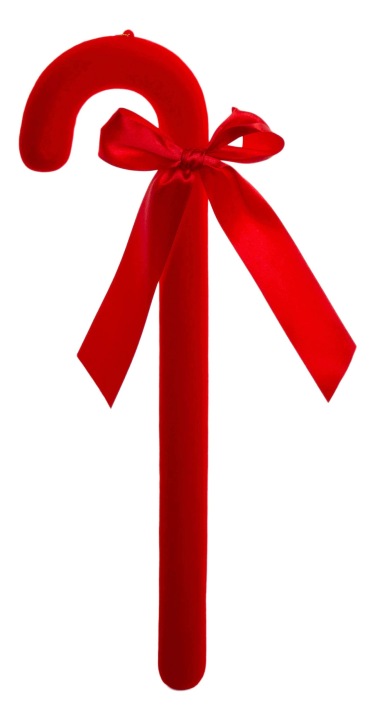 Laska Czerwona Welurowa Zawieszka 43 Cm
