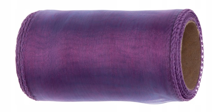 Organza D. Violet Ciemna Fioletowa Tiul Organtyna 12 Cm 9Y 8,22 M