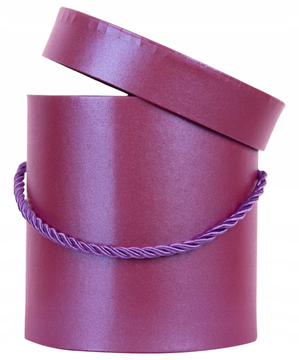 Flower Box Dark Pink C. Róż Pudełko Na Kwiaty Prezent