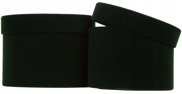2X Flower Box Welur Pudełko Na Kwiaty Zielony Bootle Green