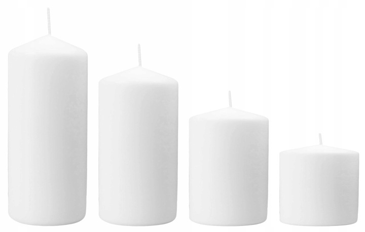 4X ŚWIECA STOPNIOWANA BIAŁA