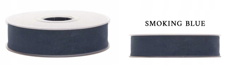 Wstążka Welur Dwustronny 15 Mm X 7M Smoking Blue