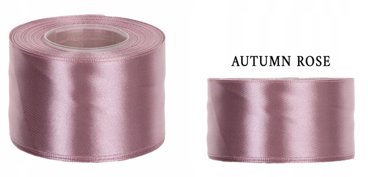 5 Cm 32M Autumn Rose Jesienna Róża Wstążka Tasiemka Satyna Atłas