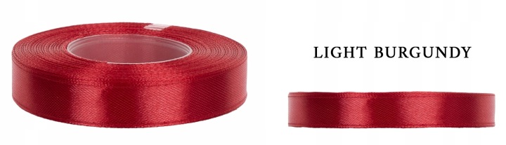 2,5 Cm 32M Light Burgundy Burgund Wstążka Tasiemka Satyna Atłas