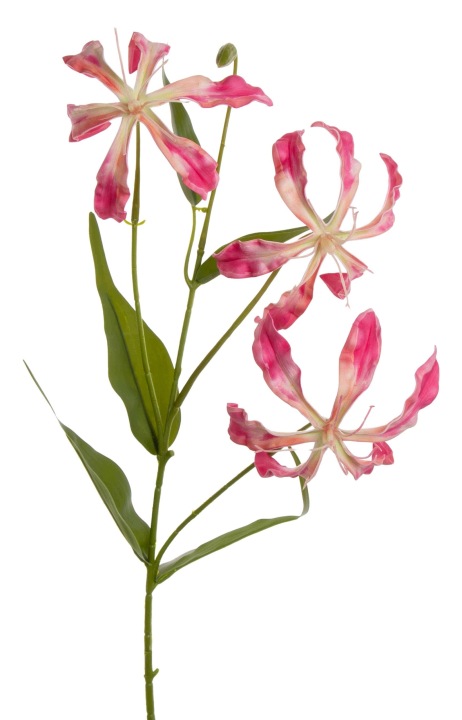 Glorioza Różowa Pianka Gałązka Kwiaty Sztuczne 76 Cm