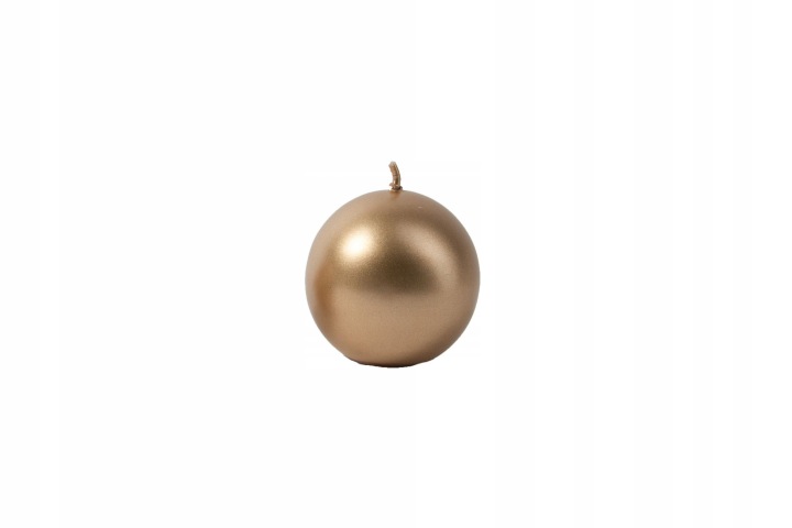 Świeca złota metaliczna kula 8 cm
