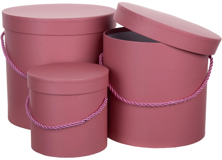 3X Flower Box Pudełko Na Kwiaty Prezent Róż Cherry