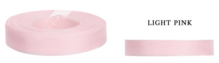 Ryps 1,2 Cm 22,8 M Lt Pink Różowa Tasiemka Rypsowa