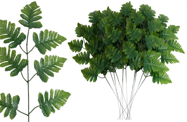 12 X Liść Liście Sztuczne Paproć 48 Cm