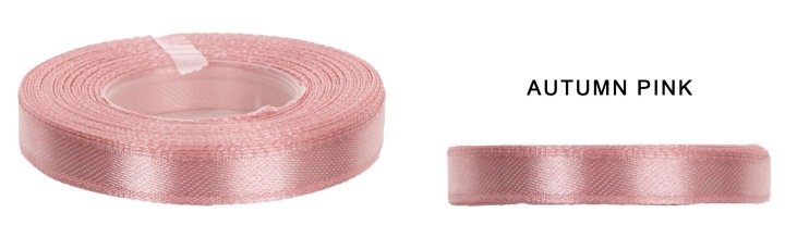 0,6 CM 32M AUTUMN PINK RÓŻOWA WSTĄŻKA TASIEMKA SATYNA ATŁAS