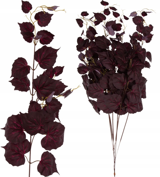 6X Wpinka Bluszcz Burgundy Gałazka Do Kompozycji