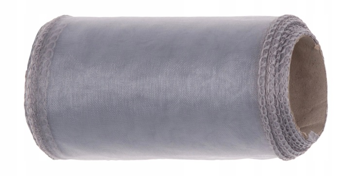 Organza Ice Silver Jasna Srebrna Tiul Organtyna 12 Cm 9Y 8,22 M