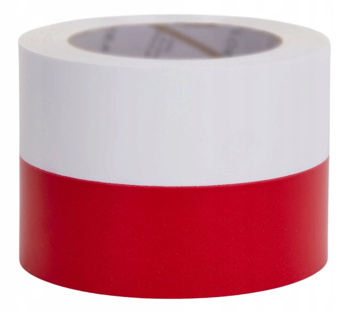 Taśma Wstążka Biało Czerwona Flaga Kotylion 5 Cm/50Y