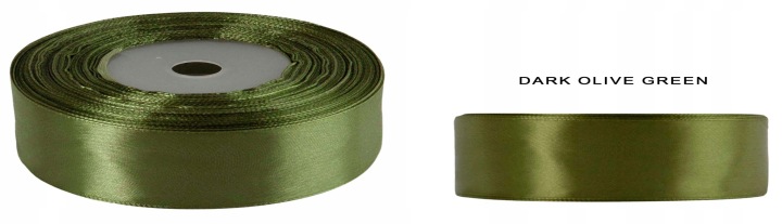 6 Mm 32M Dark Olive Green Ciemna Oliwka Wstążka Tasiemka Satyna Atłas