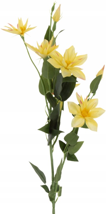 Klematis Żółty Lemon Gałązka Kwiaty Sztuczne 84 Cm