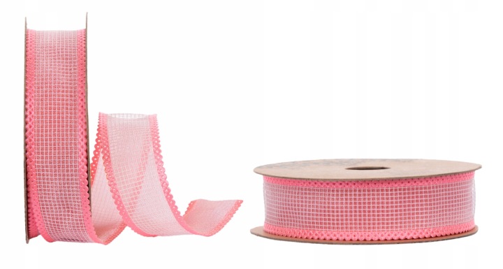 Wstążka Siatka 2,5 Cm X 10Y 9,14 M Pink Różowa