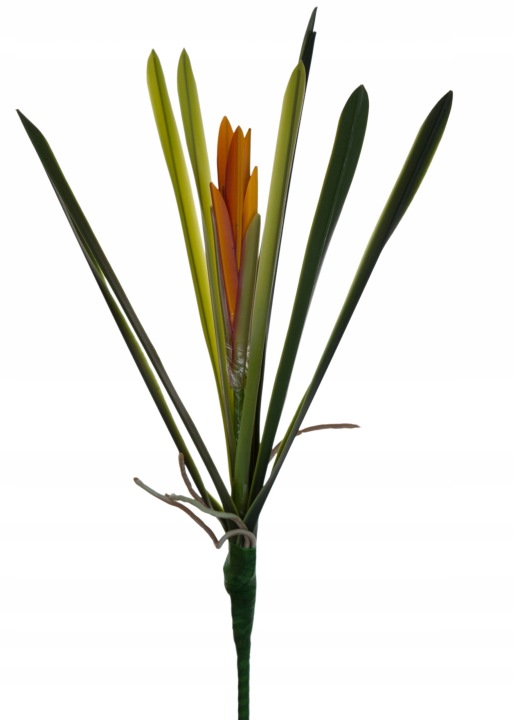 Guzmania Gałązka Kwitnąca Kwiaty Sztuczne Gumowe