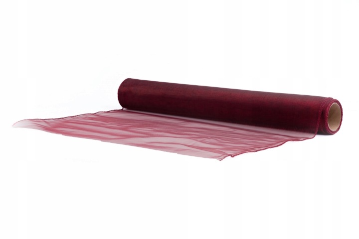 Organza Burgund Burgundy Tiul Organtyna 40 Cm/9Y