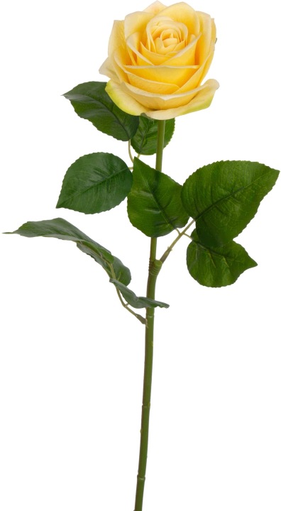 Róża Yellow Żółta Real Touuch Gałązka 67 Cm