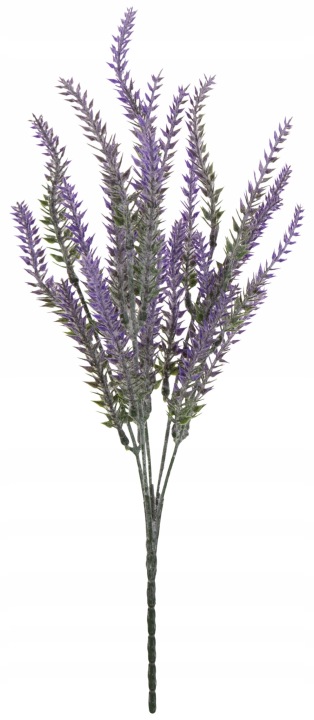 Lawenda Sztuczna Bukiet 34 Cm Fioletowa Flokowana