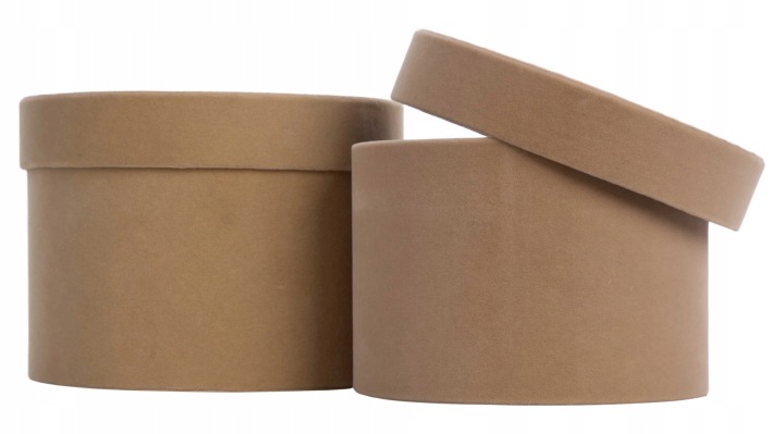2X FLOWER BOX WELUR PUDEŁKO NA KWIATY BEŻ