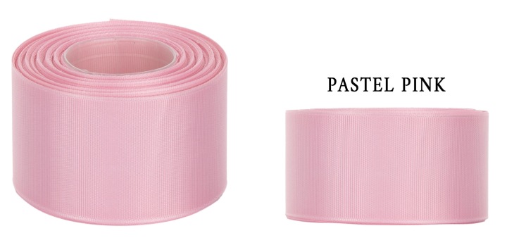 Ryps 3,8 Cm 22,8 M Pastel Pink Różowa Tasiemka Rypsowa