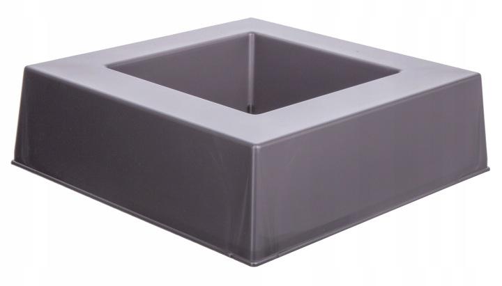 KWADRAT SREBRNY OSŁONKA DO KOMPOZYCJI 25 CM H 7,5 CM