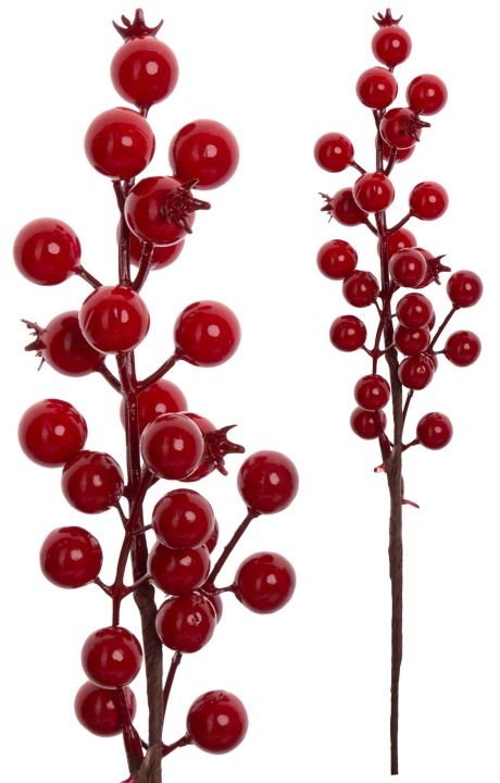 Jarzębina Głóg Czerwone Kulki Gałązka Dodatek 32 Cm