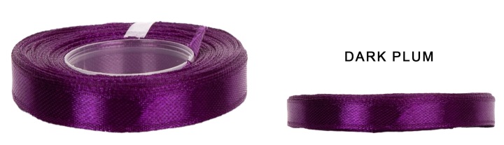 2,5 Cm 32M Dark Plum Ciemna Śliwka Wstążka Tasiemka Satyna Atłas