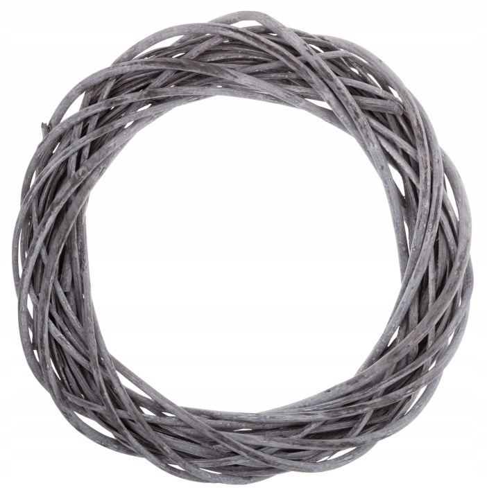 Wianek Wiklinowy 30 Cm Szary