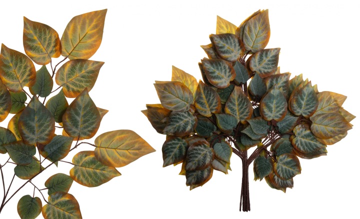 12X Liść Jesienny Liście Gałązka Kwiaty Sztuczne 74 Cm