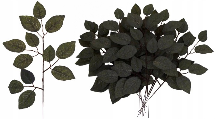 12 X LIŚĆ LIŚCIE RÓŻY 41 CM