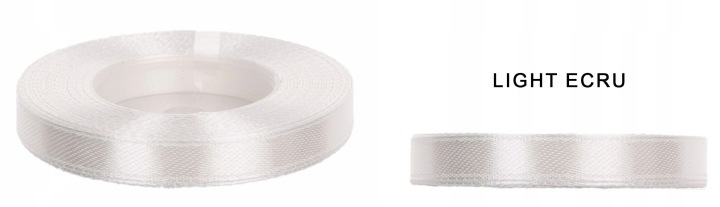 6 Mm 32M Light Ecru Jasny Ecru Wstążka Tasiemka Satyna Atłas
