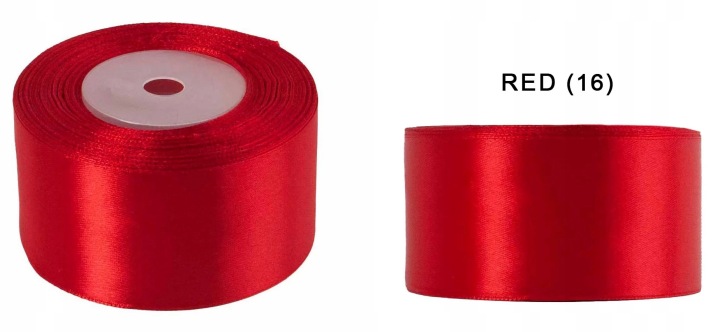 3,8 Cm 32M Red Czerwona Wstążka Tasiemka Satyna Atłas