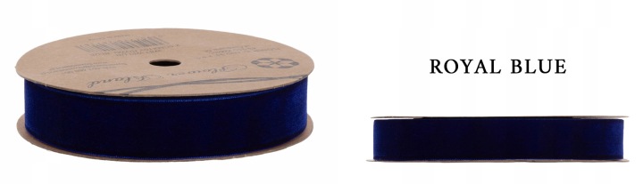 WSTĄŻKA WELUR 2,5 CM X 10Y ROYAL BLUE NIEBIESKA