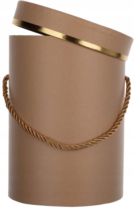 Flower Box Pudełko Na Kwiaty Prezent Beige Gold