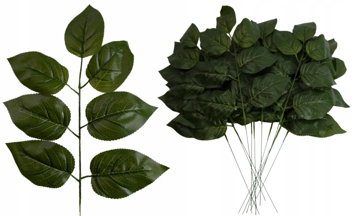 12 X LIŚĆ LIŚCIE HORTENSJA SZTUCZNE OZDOBNE 60 CM