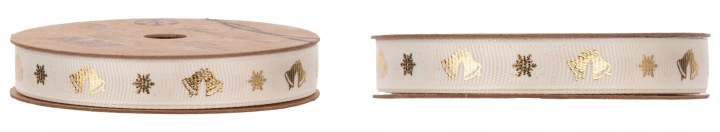Ryps "Dzwonki" 1,2 Cm 20Y Cream/Gold 18,2 M