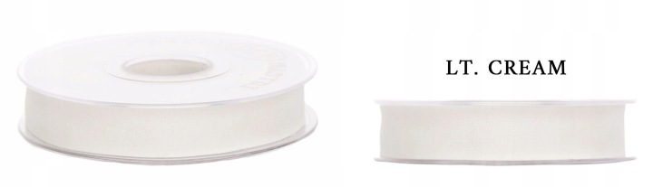 Wstążka Welur Dwustronny 15 Mm X 7M Lt. Cream Kremowa