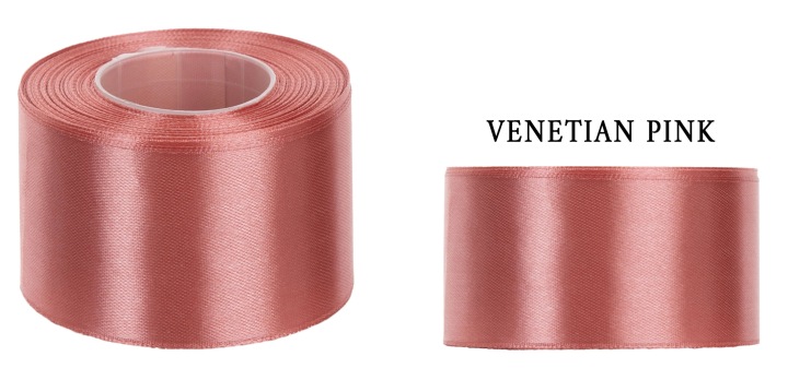 4 Cm 32M Venetian Różowa Wstążka Tasiemka Satyna Atłas