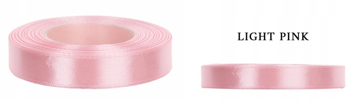6 Mm 32M Light Pink Różowa Wstążka Tasiemka Satyna Atłas