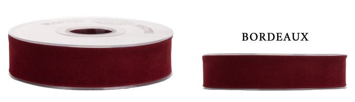 Wstążka Welur Dwustronny 15 Mm X 7M Bordo