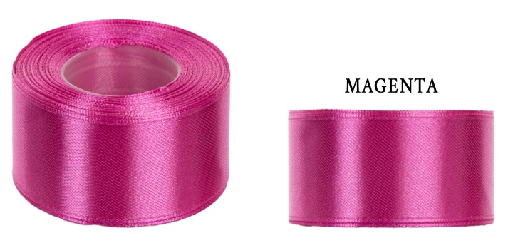 4 CM 32M MAGENTA WSTĄŻKA TASIEMKA SATYNA ATŁAS
