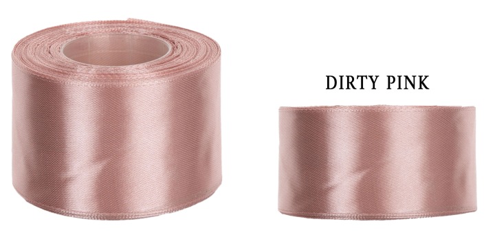 4 Cm 32M Dirty Pink Różowa Wstążka Tasiemka Satyna Atłas