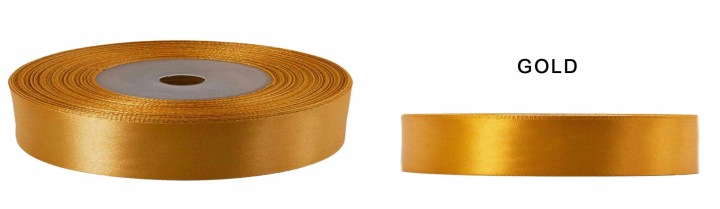 6 Mm 32M Gold Złota Wstążka Tasiemka Satyna Atłas