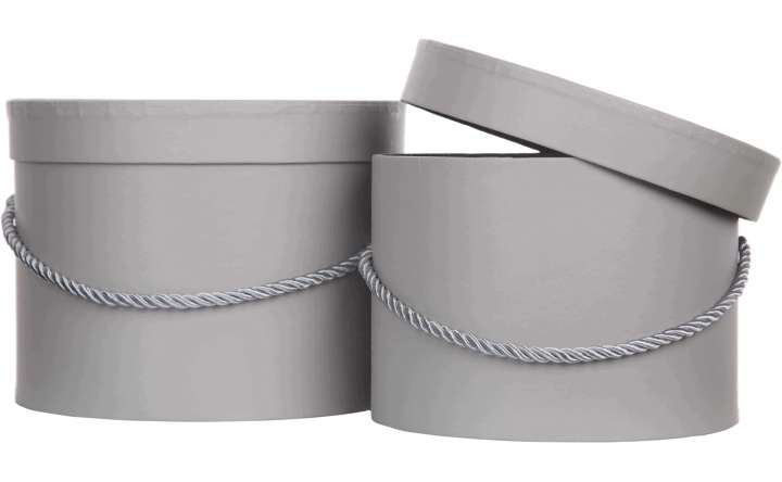 2X FLOWER BOX PUDEŁKO NA KWIATY GREY SZARY