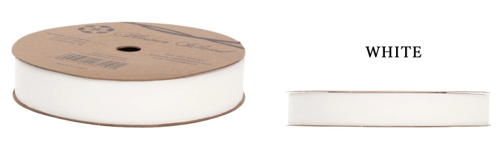 Wstążka Welur 1,5 Cm X 10Y White Biała