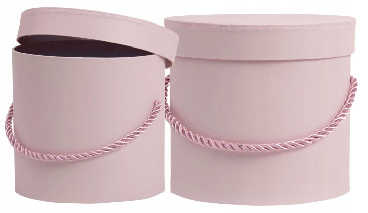 2X FLOWER BOX PUDEŁKO NA KWIATY JASNY RÓŻ