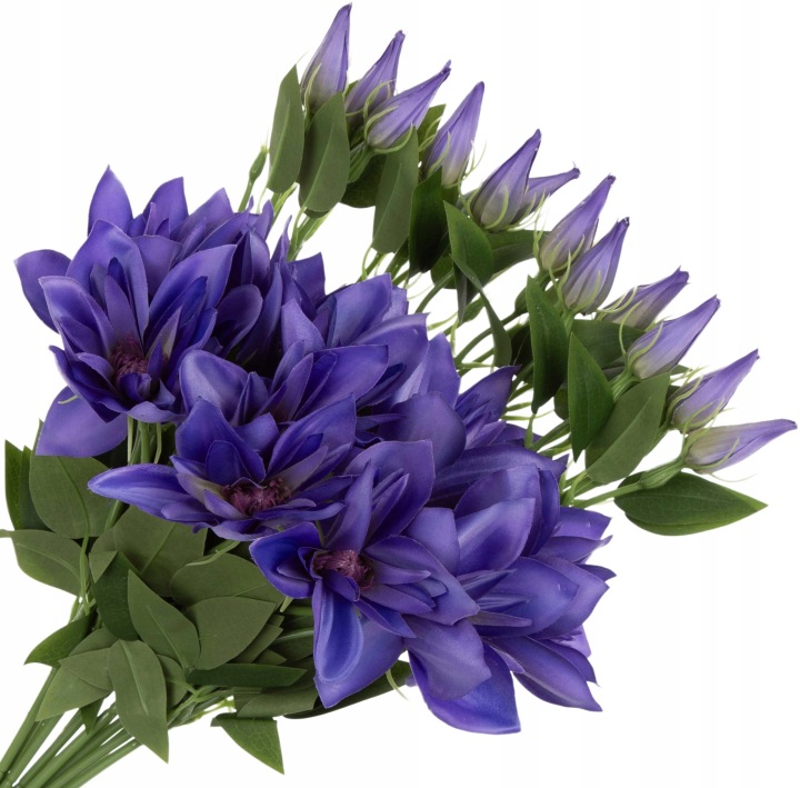 Klematis Fioletowy Violet Green Gałązka X12 Kwiaty Sztuczne
