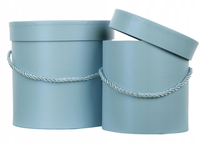 2X FLOWER BOX LT. BLUE NIEBIESKIE PUDEŁKO NA KWIATY